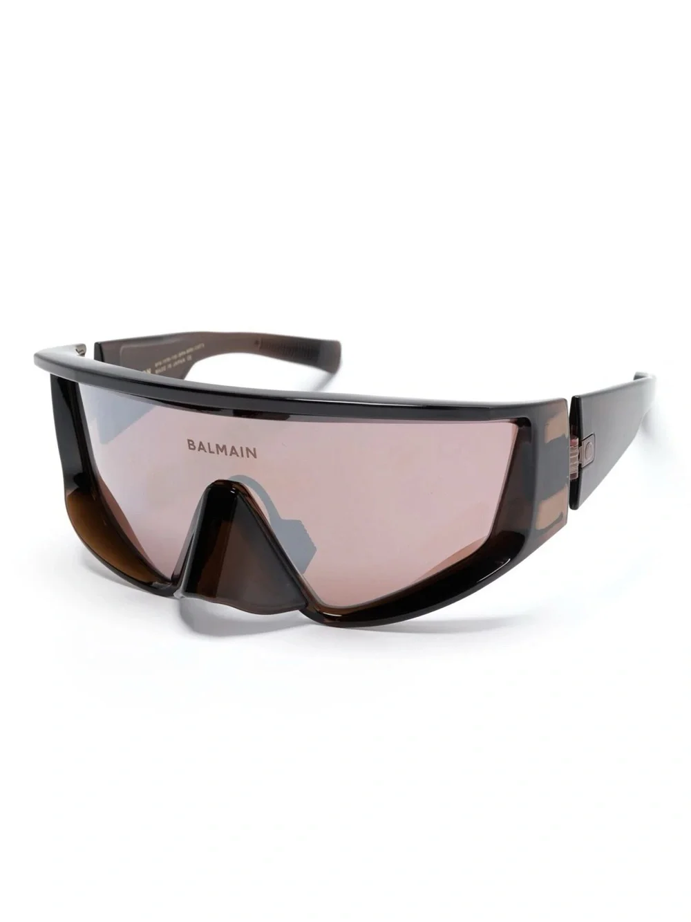 NWT Balmain Limited Edition Brown Espion BPS157 Shield Sunglasses
